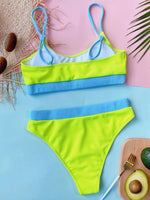 Scoop Neck Spaghetti Strap Two-Piece Swim Set - Ladyez