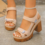 Open Toe Block Heels Sandals