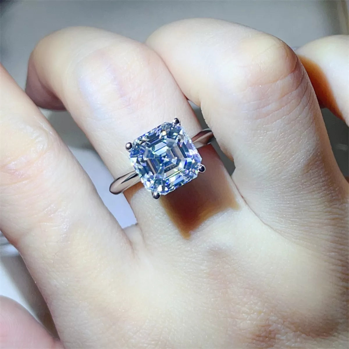 5 Carat Moissanite 925 Sterling Silver Ring