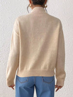 Turtleneck Dropped Shoulder Sweater