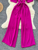 Tie Waist Wide Leg Jumpsuit