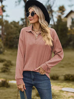 Johnny Collar Long Sleeve Top