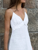Ruffled V-Neck Maxi Dress - Ladyez