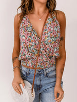 Floral Print Halter Cami - Ladyez