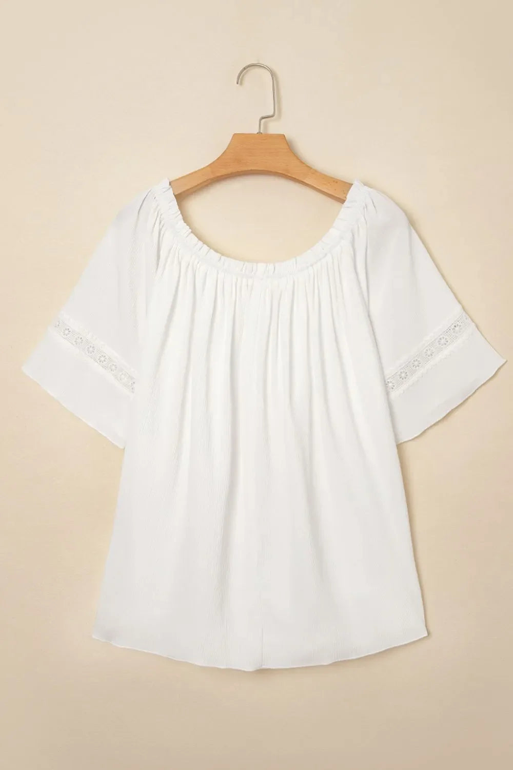 Lace Detail Off-Shoulder Blouse