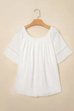 Lace Detail Off-Shoulder Blouse