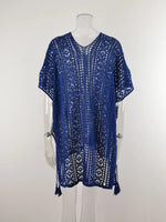 Angel Wings Cutout V-Neck Cover-Up with Tassel - Ladyez