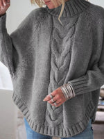 Cable-Knit Long Sleeve Sweater