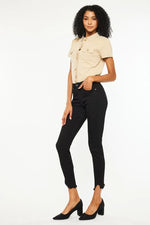 Kancan High Rise Frayed Hem Skinny Jeans - Ladyez