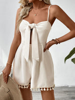 Sweetheart Neck Spaghetti Strap Romper - Ladyez