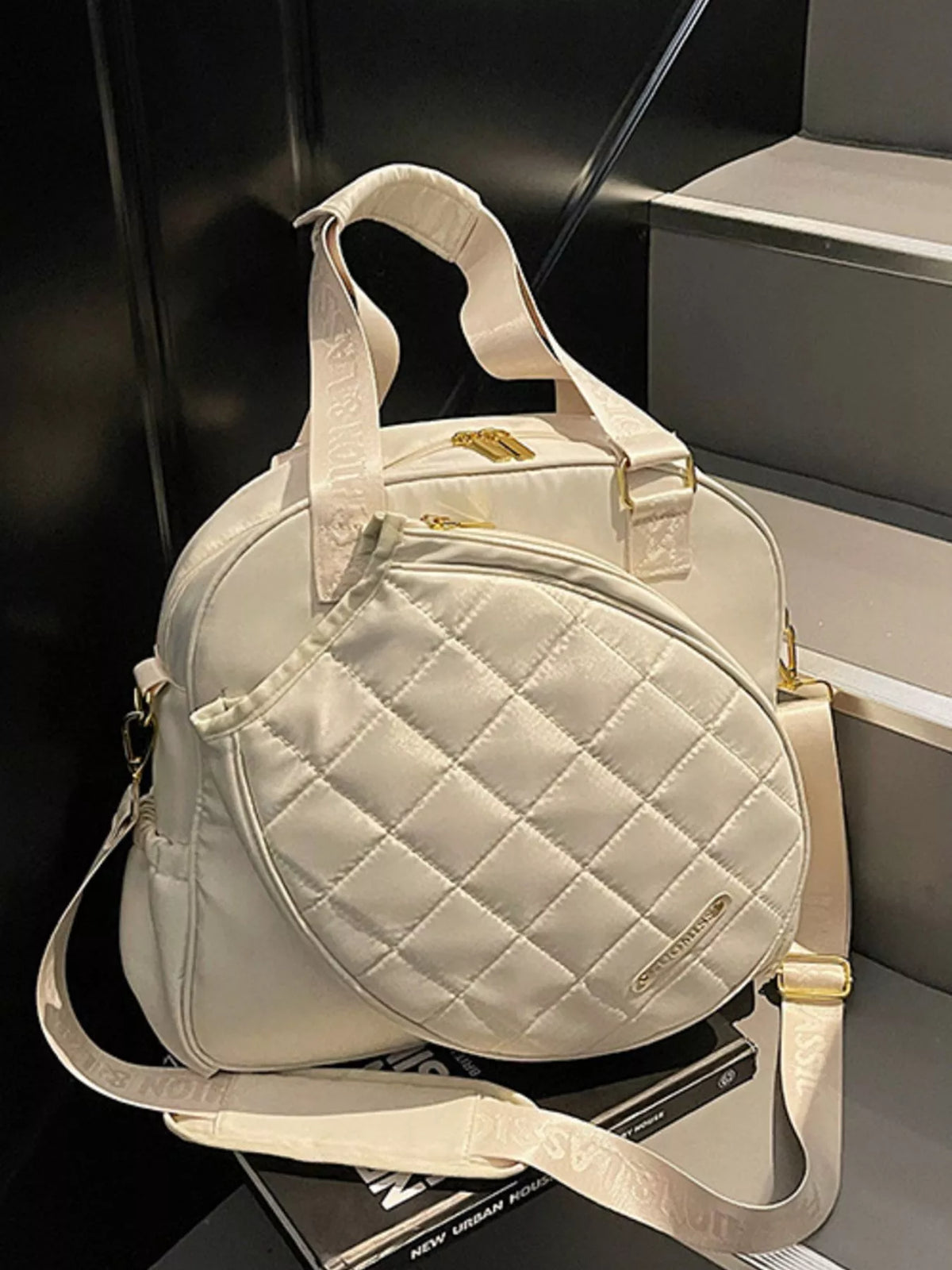 Quilted Badminton Racket Shoulder Bag