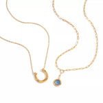 2 Piece 18K Gold-Plated Pendant Necklace