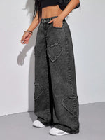 Heart Wide Leg Jeans