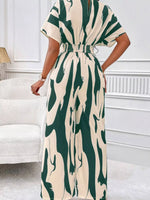 Abstract Print Wide-Leg Jumpsuit