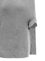 Turtleneck Knitted Cape Sweater