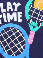 Children's Play Time Tennis Graphic Crew Neck T-Shirt