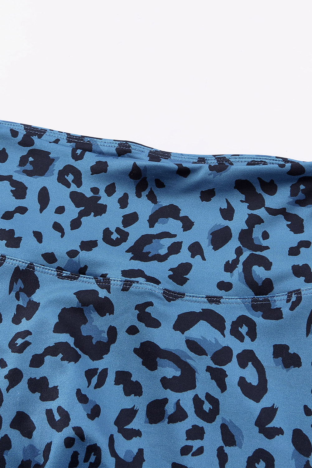 Leopard Print Wide Waistband Leggings - Ladyez