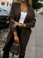 Open Front Longline Knit Cardigan