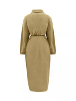Plus Size Twist Front Split Midi Dress