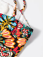 Floral Print Thin Straps High Waist Maxi Dress - Ladyez