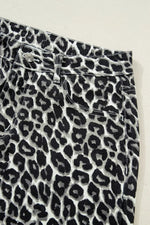 Leopard Print Barrel Jeans
