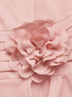 Flower Surplice Long Sleeve Blouse - Ladyez