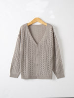 Openwork V-Neck Cardigan