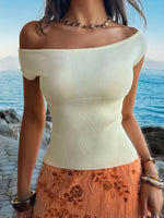 Off-Shoulder Knit Top