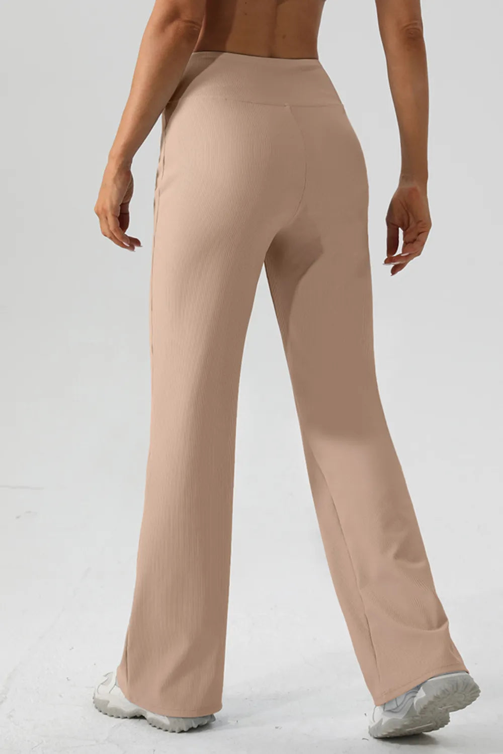 High Waist Straight Active Pants - Ladyez