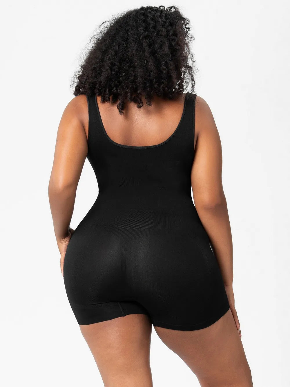 Scoop Neck Wide Strap Shaping Romper - Ladyez