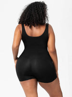 Scoop Neck Wide Strap Shaping Romper - Ladyez