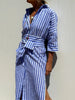 Striped Long Sleeve Shirt Dress