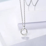 925 Sterling Silver Zircon Pendant Necklace