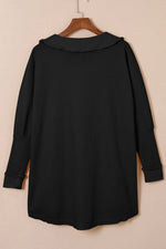 Waffle Knit Button Front Dress