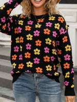 Floral Crew Neck Sweater