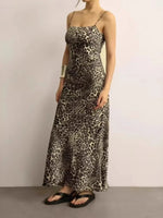 Leopard Print Cami Maxi Dress - Ladyez