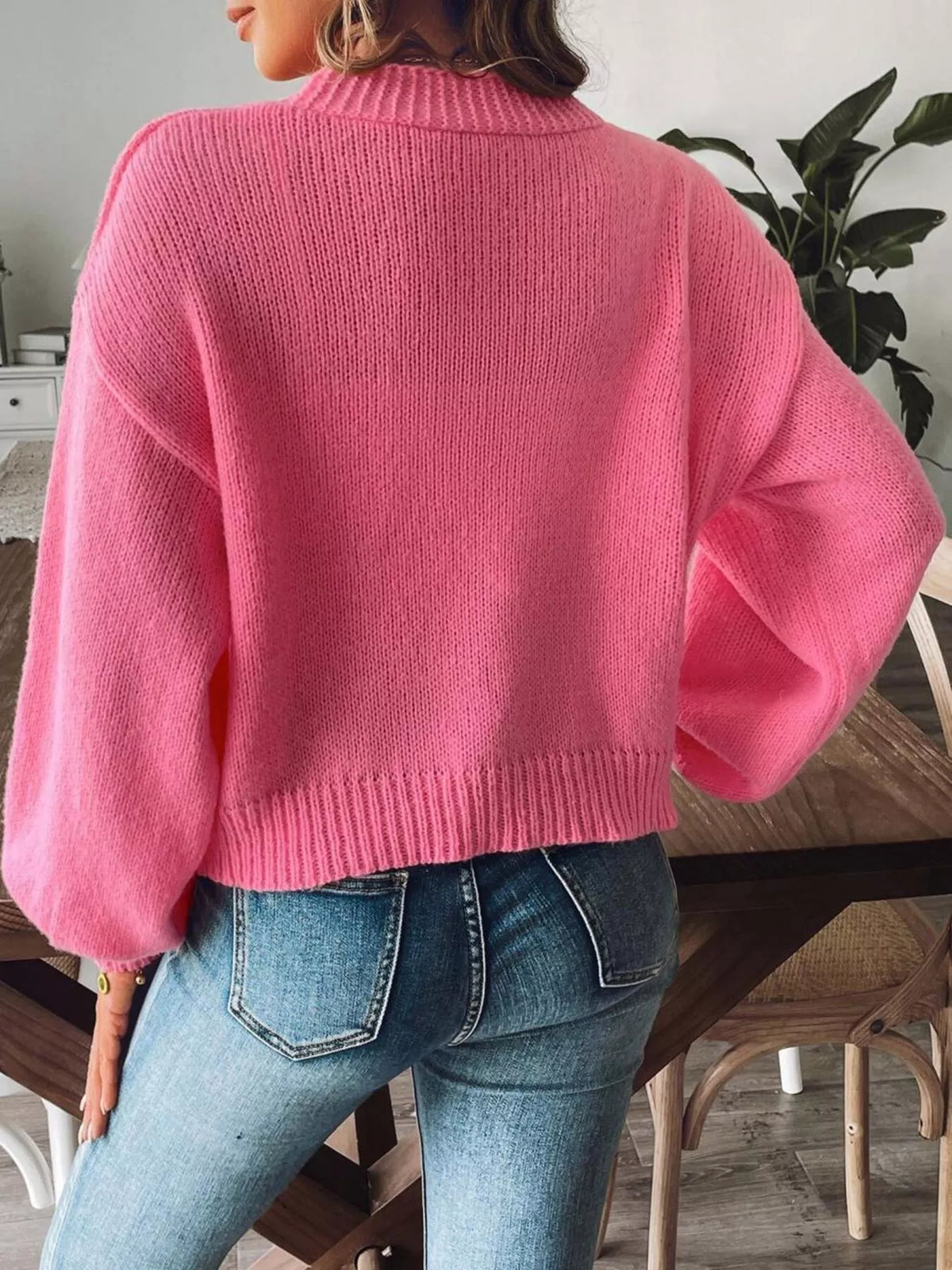 Open Front Dropped Shoulder Cardigan