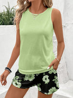 Round Neck Tank and Shorts Set
