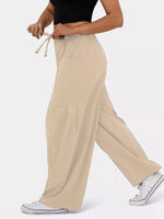 Drawstring Wide Leg Pants
