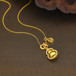 18K Gold-Plated Gourd Pendant Necklace