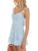 Floral Sweetheart Ruffled Cami Mini Dress - Ladyez