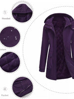 Full Size Zip Up Hooded Parka Outerwear Plus Size