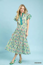 Umgee Mix Floral Midi Dress