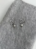 Flower Pearl Drop Earrings