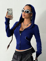 Zip-Up Long Sleeve Hoodie