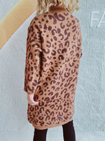 Leopard Round Neck Long Sleeve Sweater