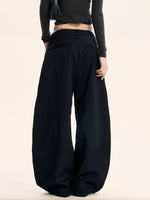 Plus Size Pleated Detail Wide-Leg Pants