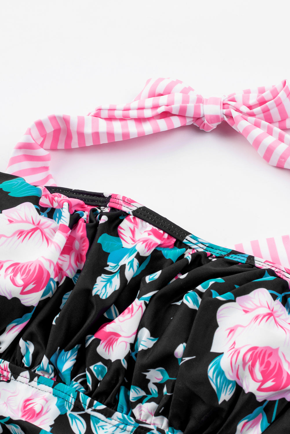 Mixed Print Tie-Back Two-Piece Swimsuit - Ladyez