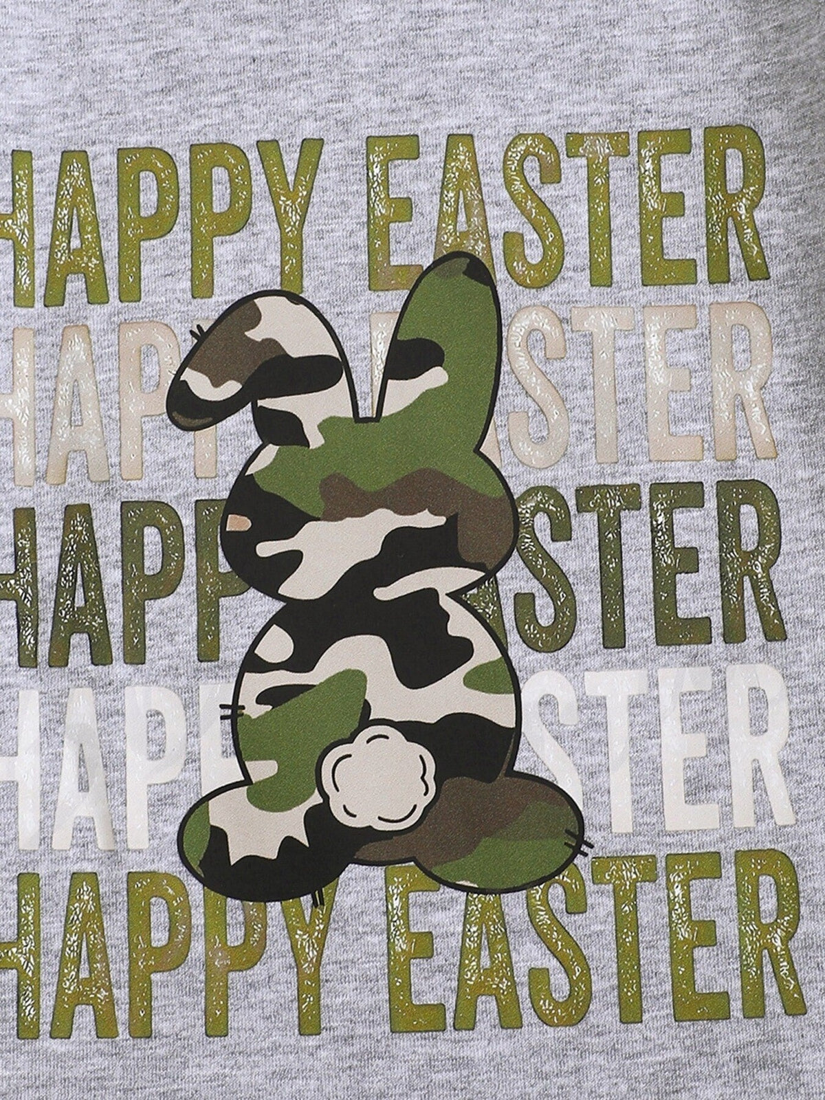 Children's Easter Bunny Camo Print T-Shirt & Shorts Set