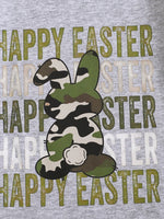 Children's Easter Bunny Camo Print T-Shirt & Shorts Set